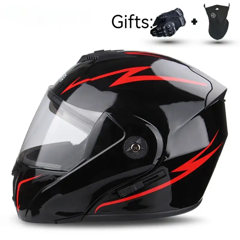 Electric Motorcycle Double Lens Exposed Men And Women Motorcycle Helmet