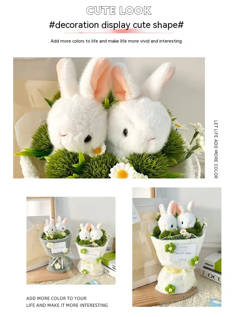 High-profile Figure Rabbit Grass-eating Doll Plush Bouquet Valentine's Day