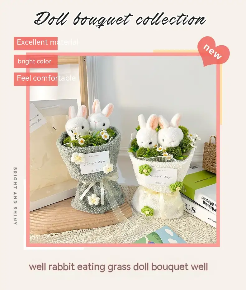 High-profile Figure Rabbit Grass-eating Doll Plush Bouquet Valentine's Day