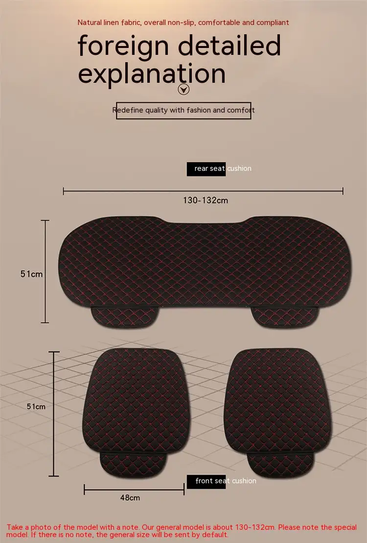 Linen Car Seat Cushion Universal Car Cushion