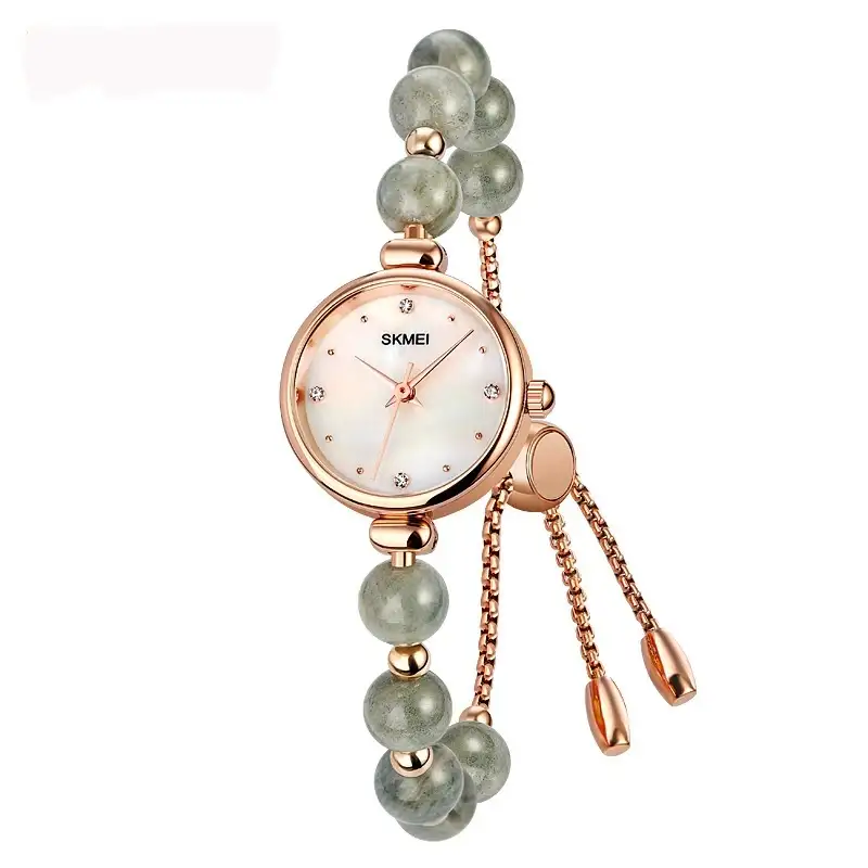 Fashionable All-match Elegant Women's Quartz Watch Pearl Natural Stone Strap Bracelet Watch