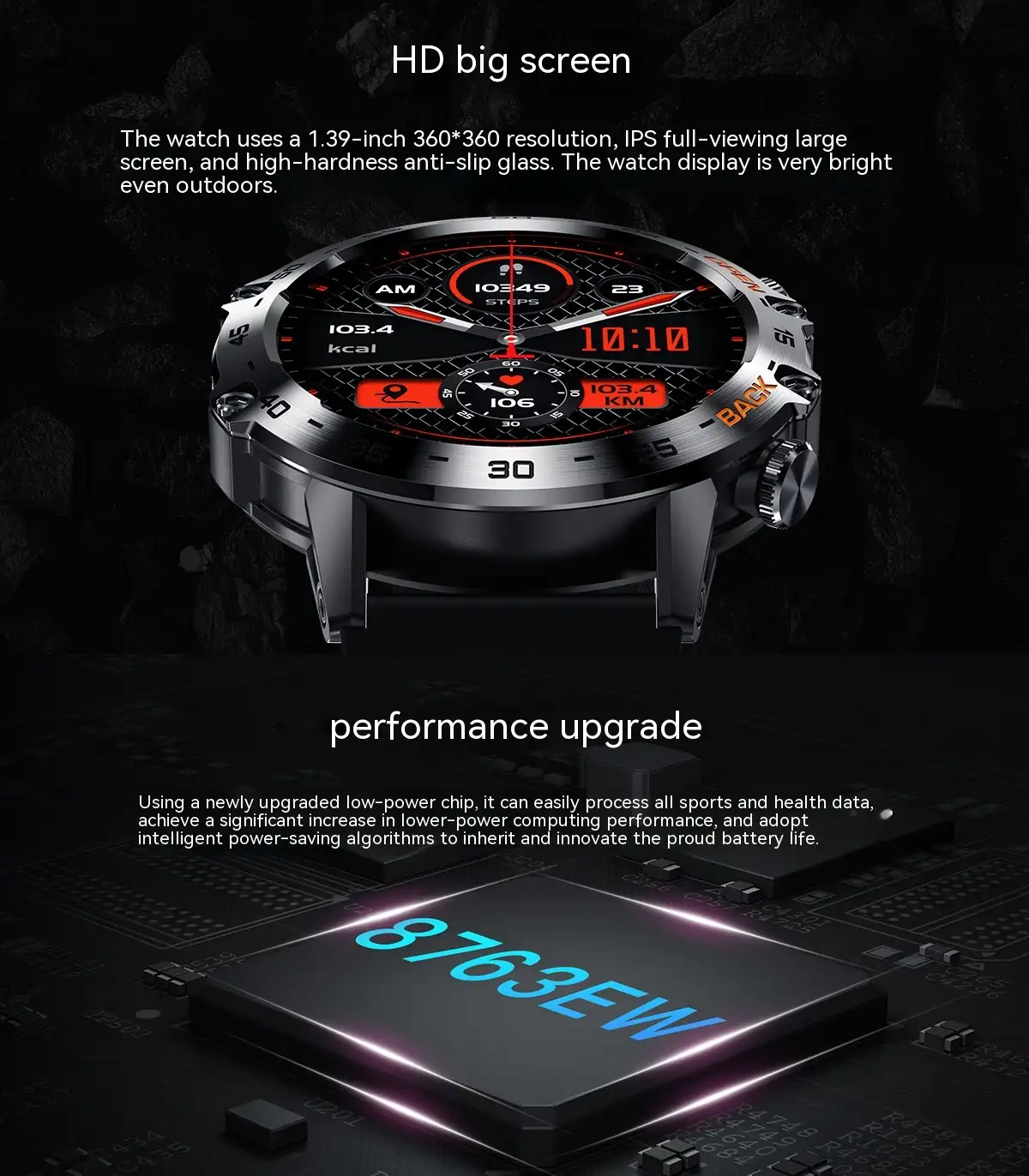 Smart Watch Multi-function Call Suitable For Men's Outdoor Three-proof Heart Rate Blood Oxygen Sports