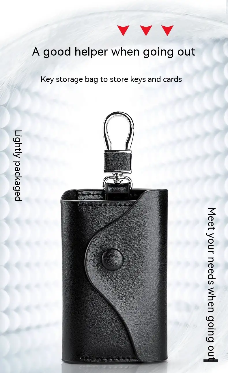 Men's Multi-functional High-grade Genuine Leather Keychain Card Holder Large Capacity Storage Fantastic