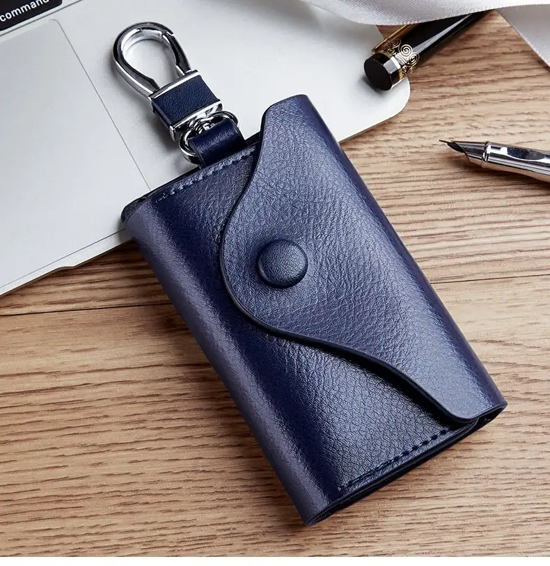 Men's Multi-functional High-grade Genuine Leather Keychain Card Holder Large Capacity Storage Fantastic