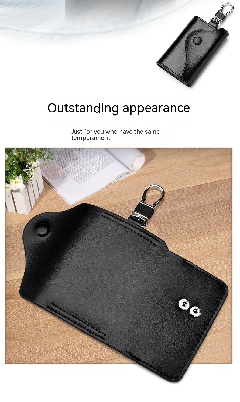 Men's Multi-functional High-grade Genuine Leather Keychain Card Holder Large Capacity Storage Fantastic