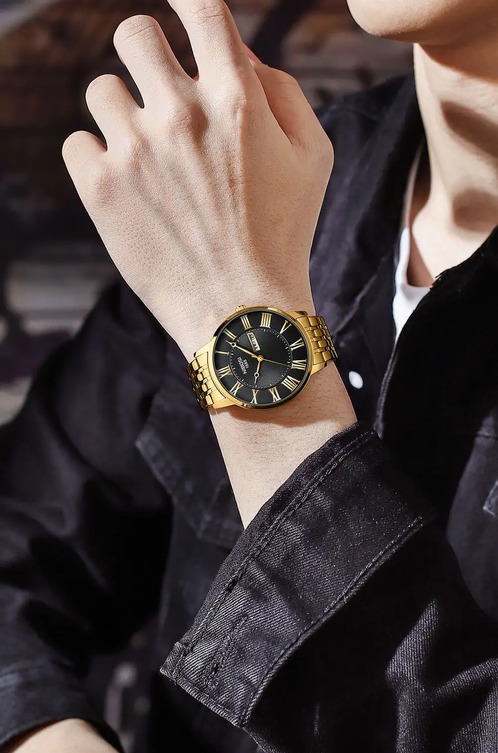 Men's Fashion Simple Steel Belt Quartz Watch