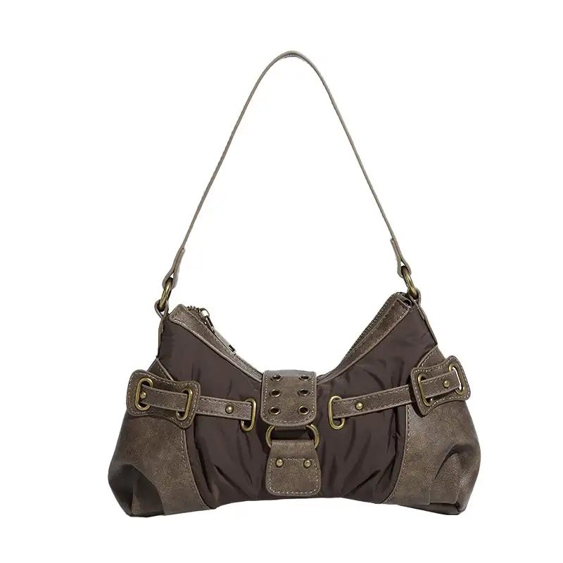 Retro Distressed Underarm American Bag