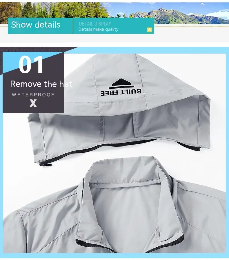 Summer Lightweight Breathable And UV-resistant Hooded Sun-proof Top