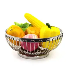 Stainless Steel Fruit Plate Household Living Room And Hotel Household Rotating Fruit Basket