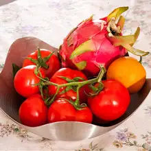 Stainless Steel Fruit Plate Household Living Room And Hotel Household Rotating Fruit Basket