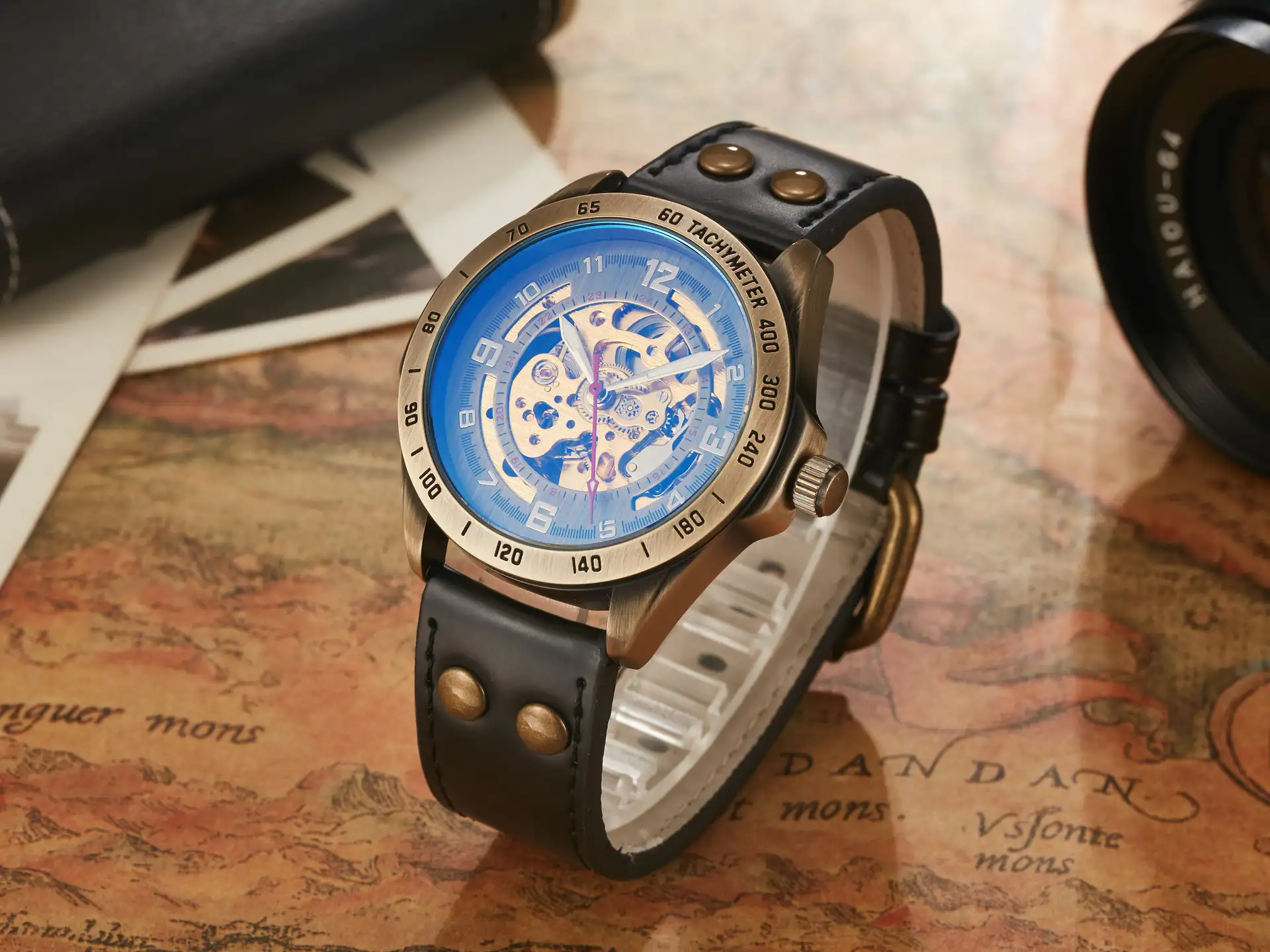 Men's Fashion Hollowed-out Automatic Mechanical Watch