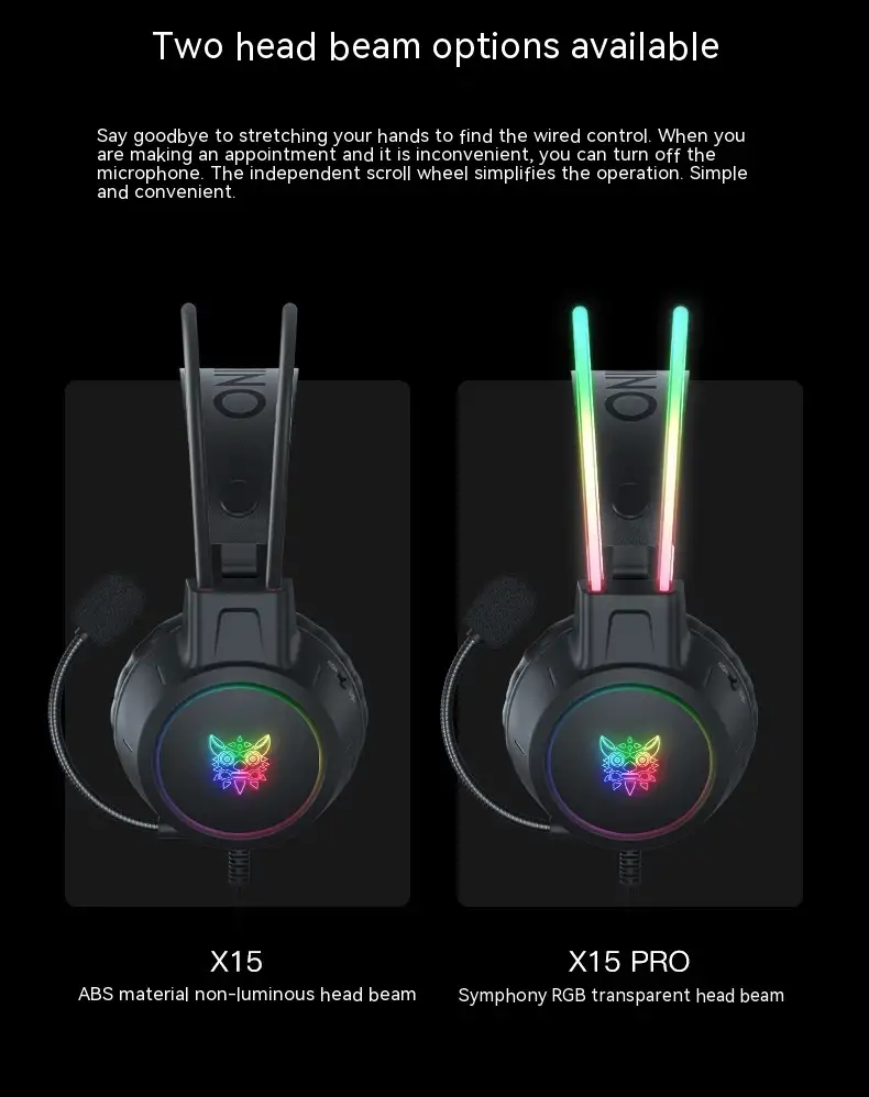 Game Earphone Headset E-sports Wired Computer RGB Luminous