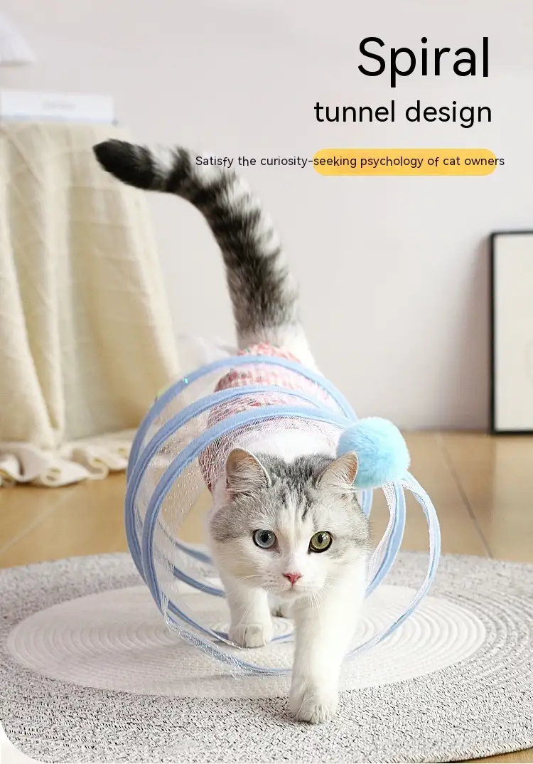 Foldable Cat Tunnel Telescopic Maze Toy