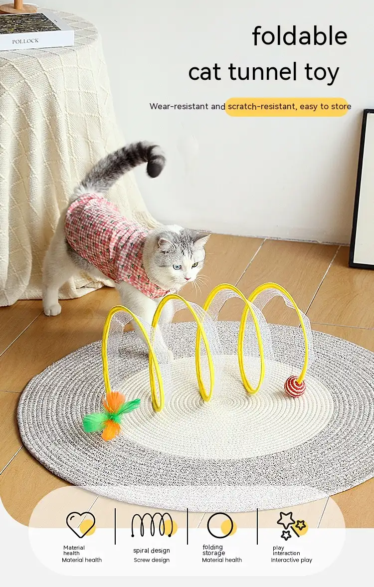 Foldable Cat Tunnel Telescopic Maze Toy