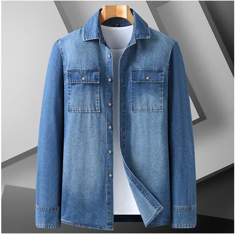 Denim Long Sleeve Shirt Casual Coat