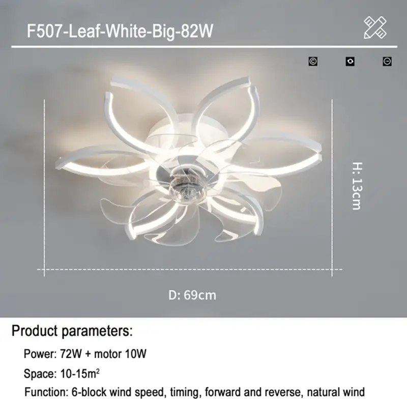 Light Luxury Household Intelligent Suction Fan Lamp