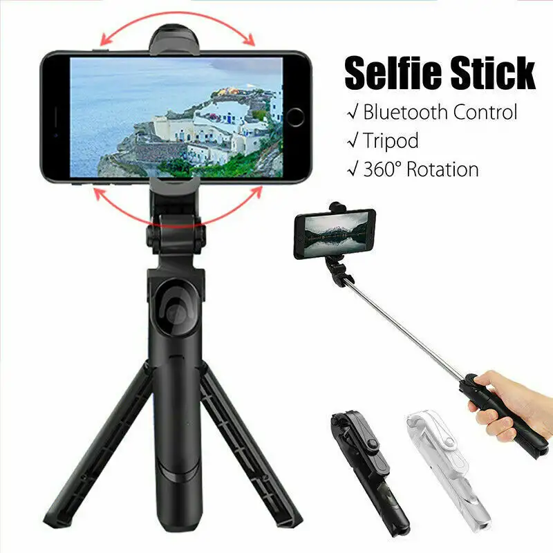 Fit  Telescopic Selfie Stick Bluetooth Tripod Monopod Phone Holder