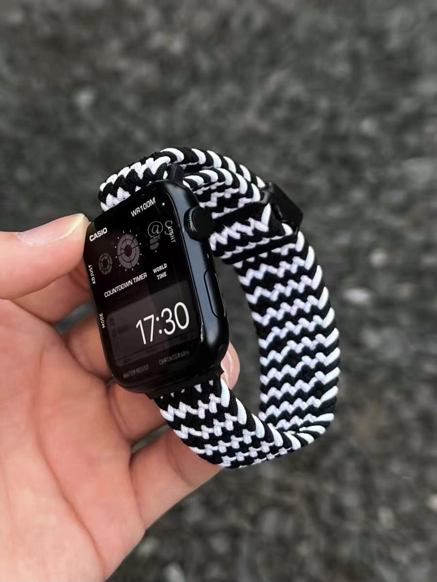 Black And White Wave Pattern-38/40/41mm