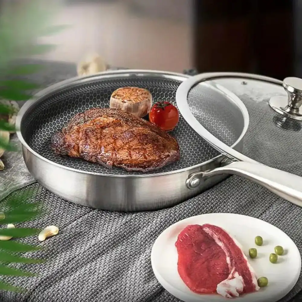 High-end Gift Pot Induction Cooker Universal Wok Steak Honeycomb Non-stick Frying Pan Manufacturer