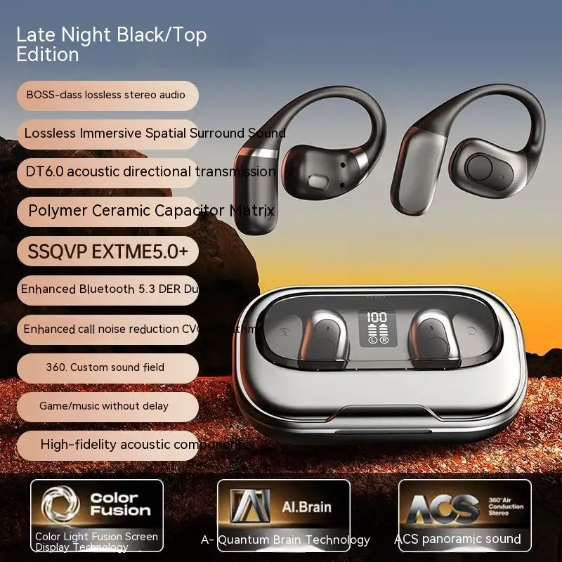 Ear-mounted Sports Bluetooth Headset Large Power And Long Battery Life