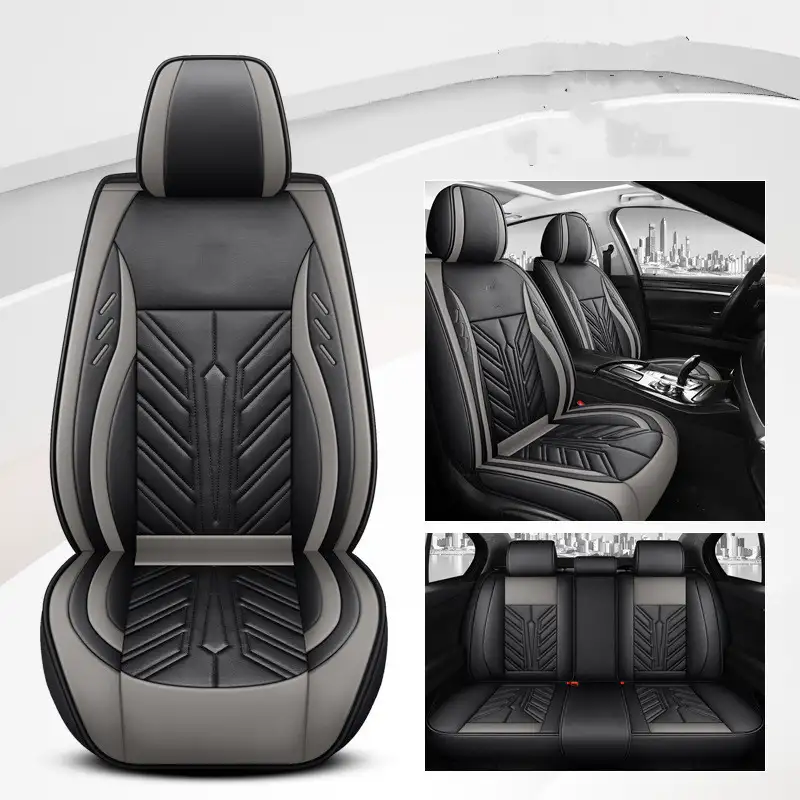 All-inclusive Wear-resistant Full-leather Contrast Stitching Car Seat Cushion