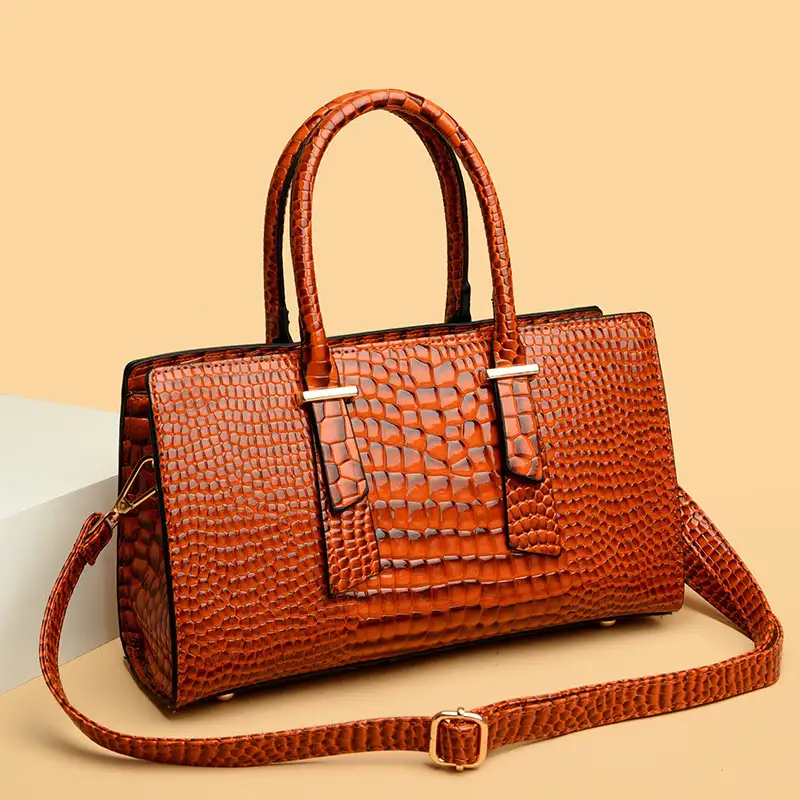 Women's Fashion Retro Crocodile Pattern All-match Shoulder Messenger Bag