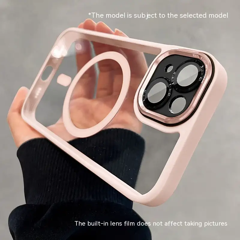 Magnetic Phone Case Comes With Lens Protector Transparent Drop-resistant