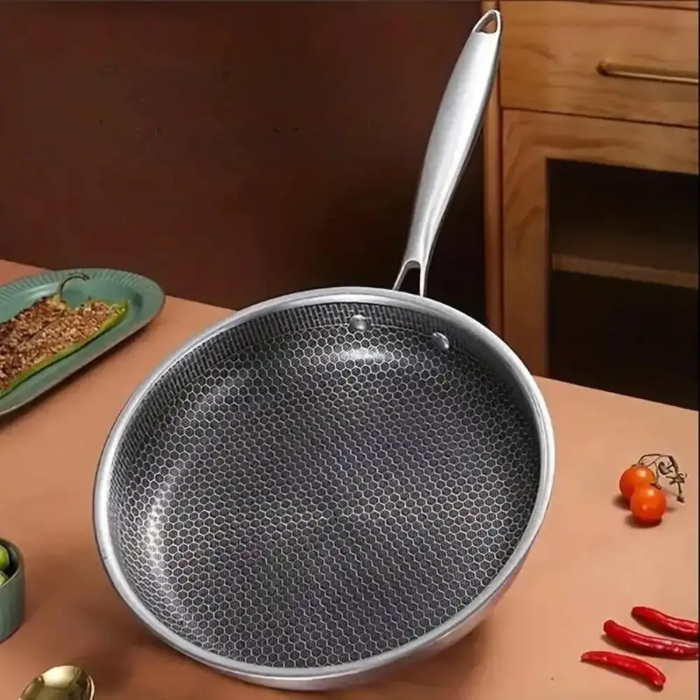 High-end Gift Pot Induction Cooker Universal Wok Steak Honeycomb Non-stick Frying Pan Manufacturer