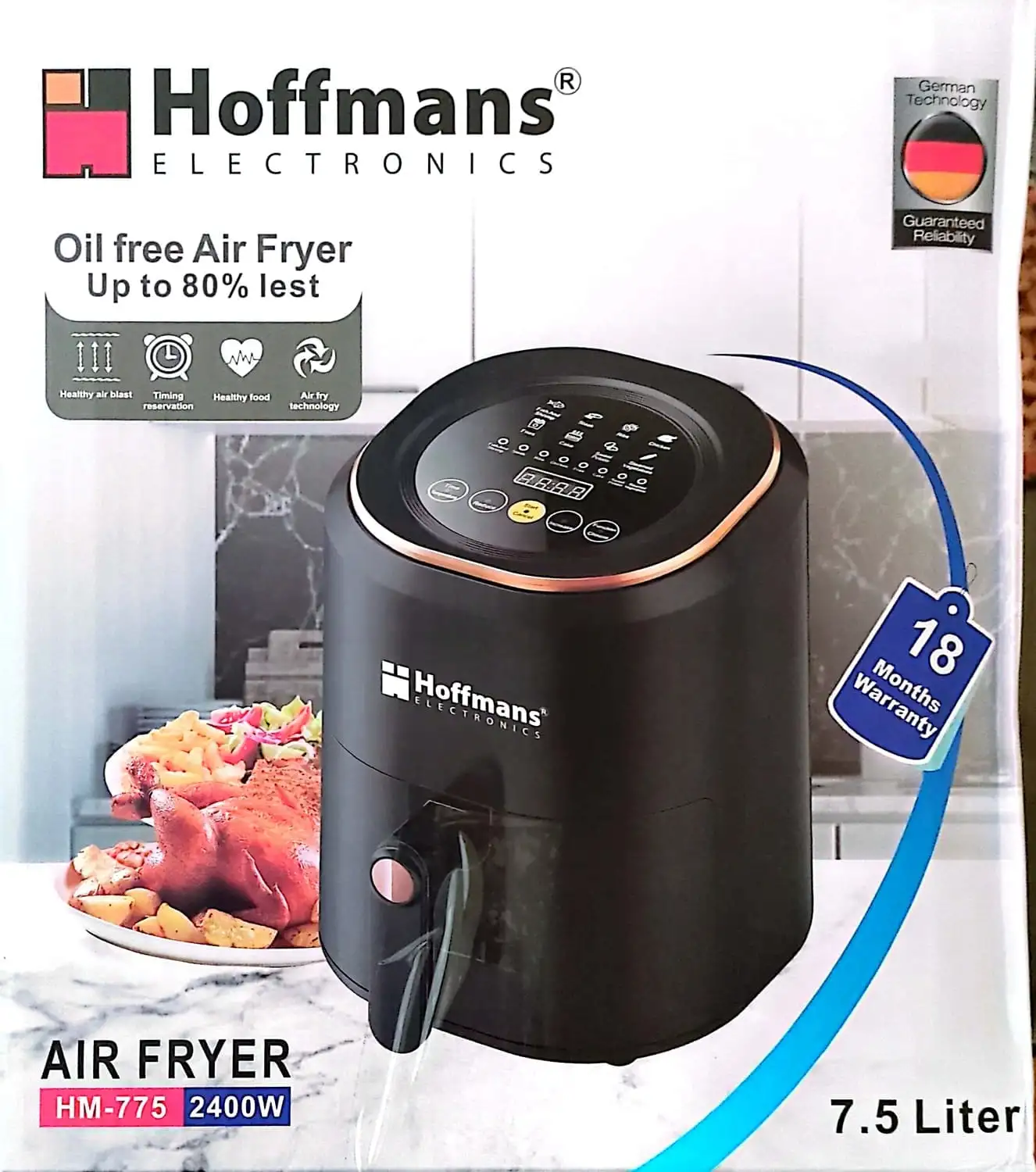 Maroc - مقلاة هوائية كهربائية للطبخ بدون زيت AIR FRYER