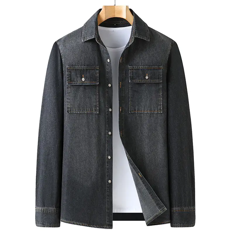 Denim Long Sleeve Shirt Casual Coat