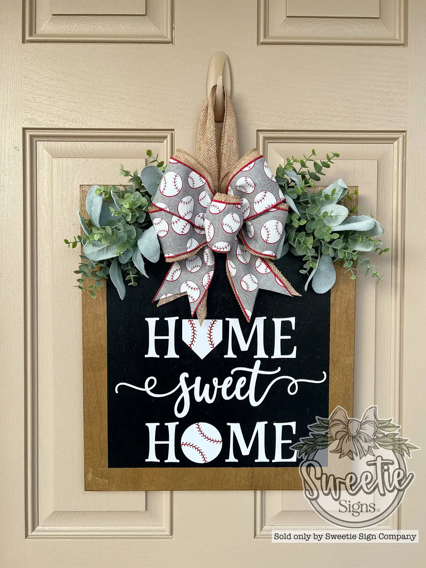 Front Door Decoration Baseball Summer Garland