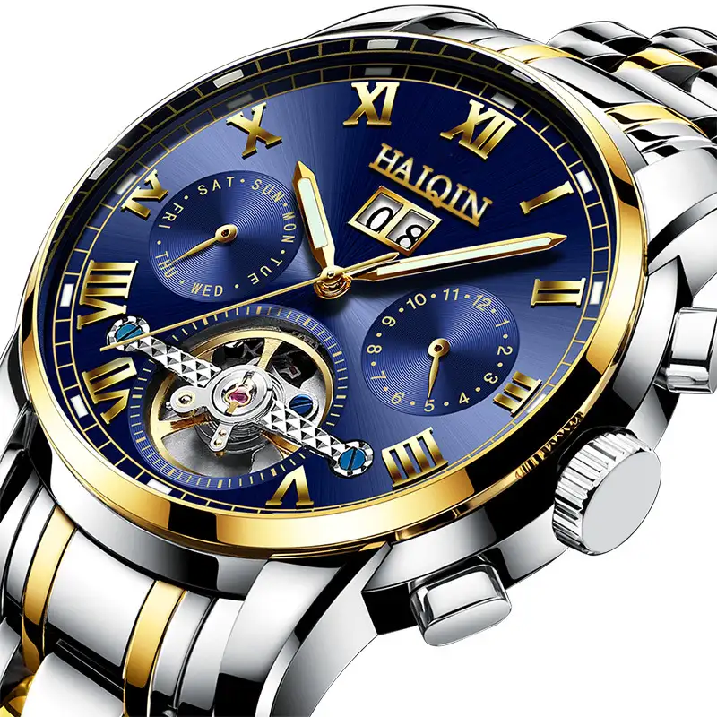 Men's Fashion Waterproof Luminous Hollow Tourbillon Automatic Mechanical Watch