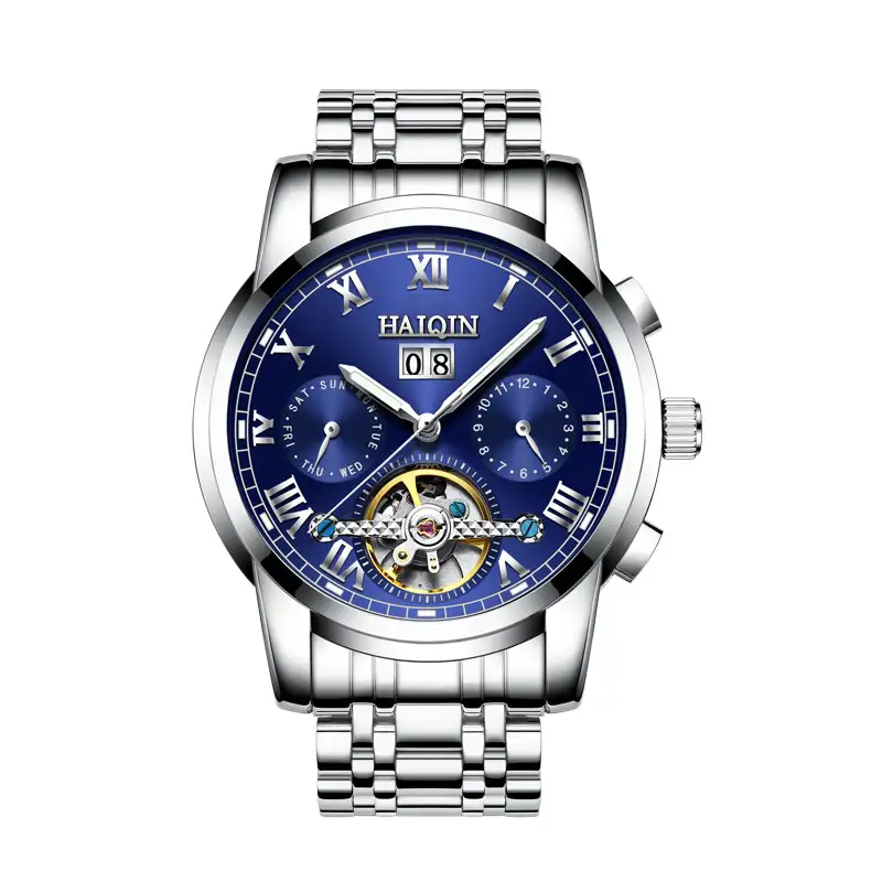 Men's Fashion Waterproof Luminous Hollow Tourbillon Automatic Mechanical Watch