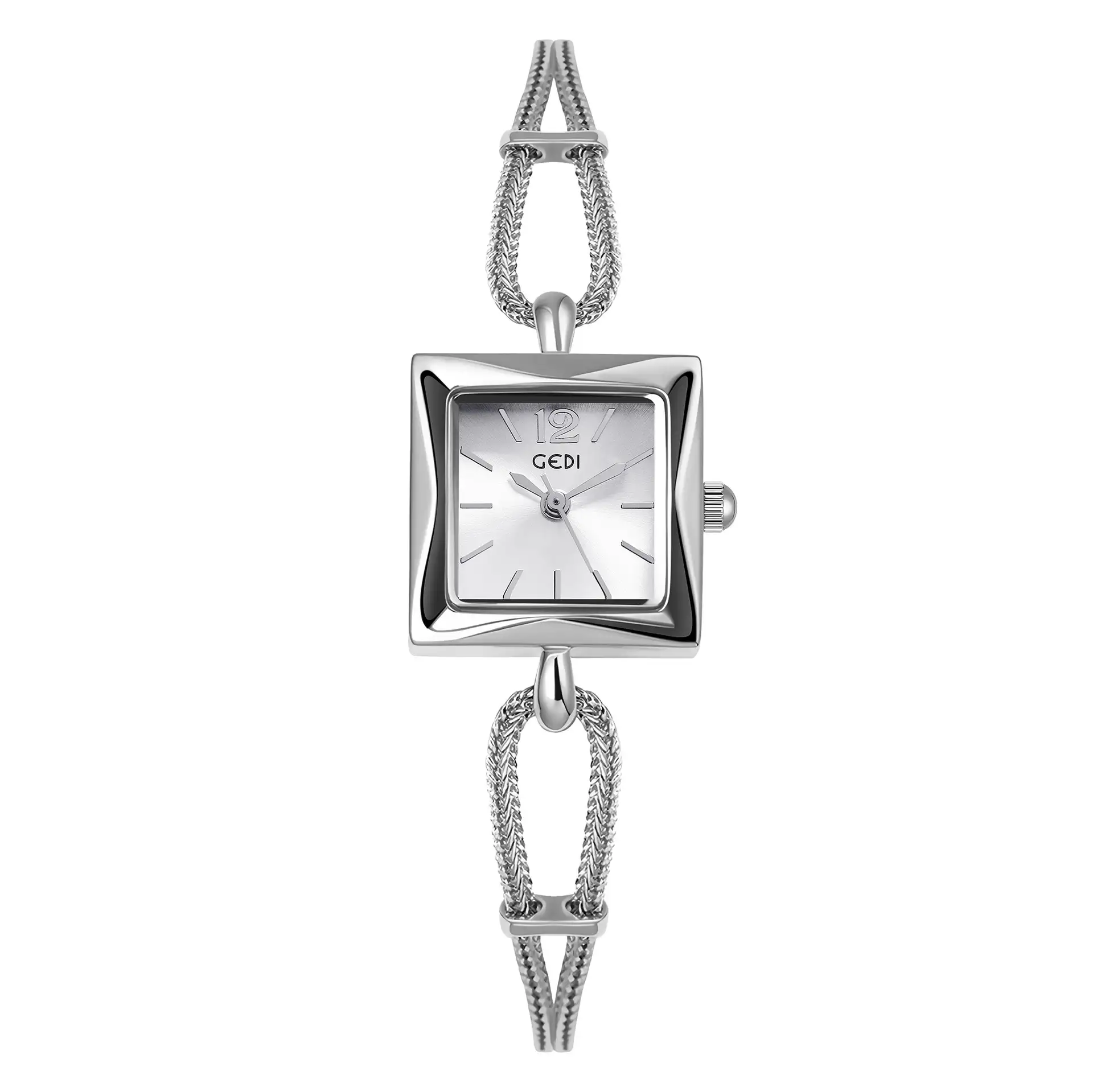 High-grade Simple Small Square Plate Alloy Bracelet Watch Antique Style