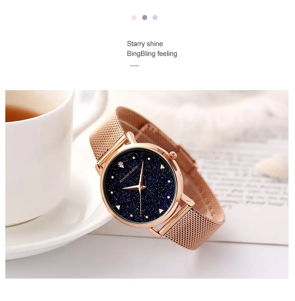 Women's Waterproof Starry Simple Quartz Watch