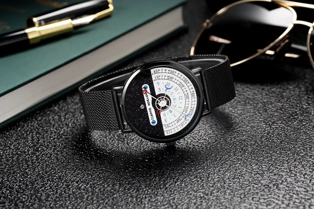 Fashion Quartz Calendar Alloy Mesh Belt Men's Watch