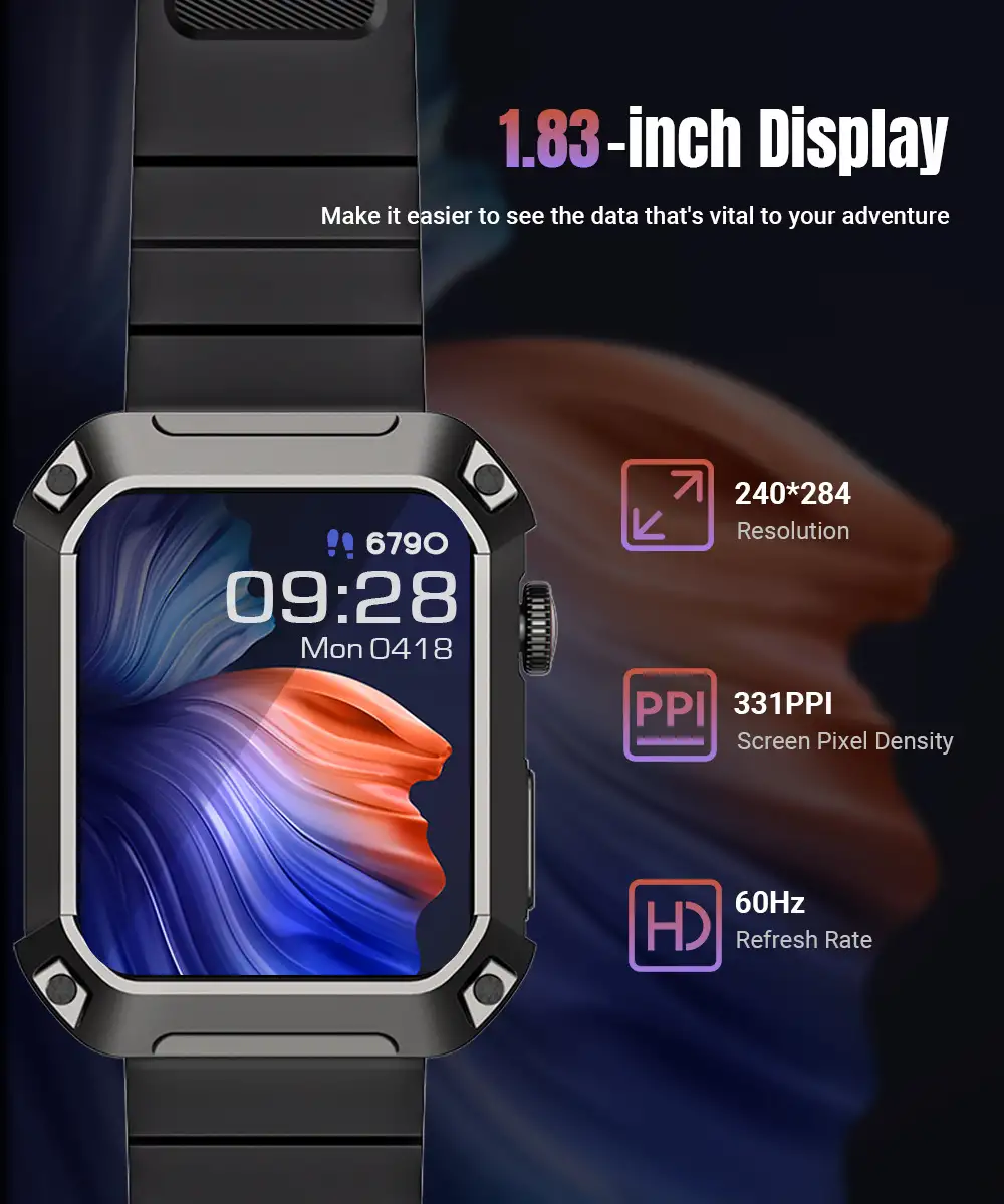 Three-proof Heart Rate And Blood Pressure Sport Mode Smart Watch