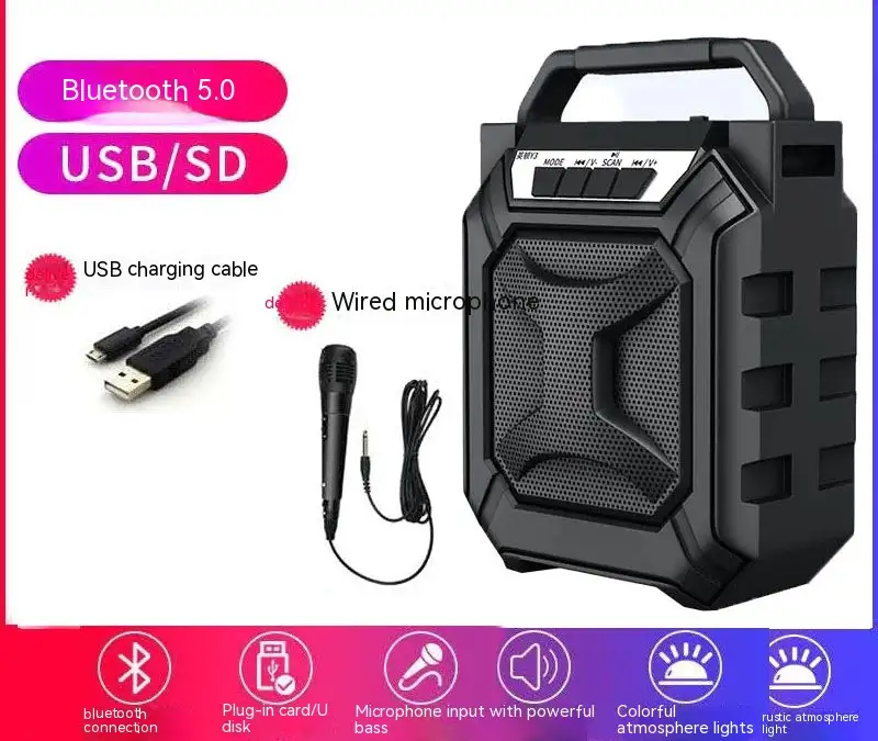 Bluetooth Speaker Outdoor Portable Radio Wireless Portable