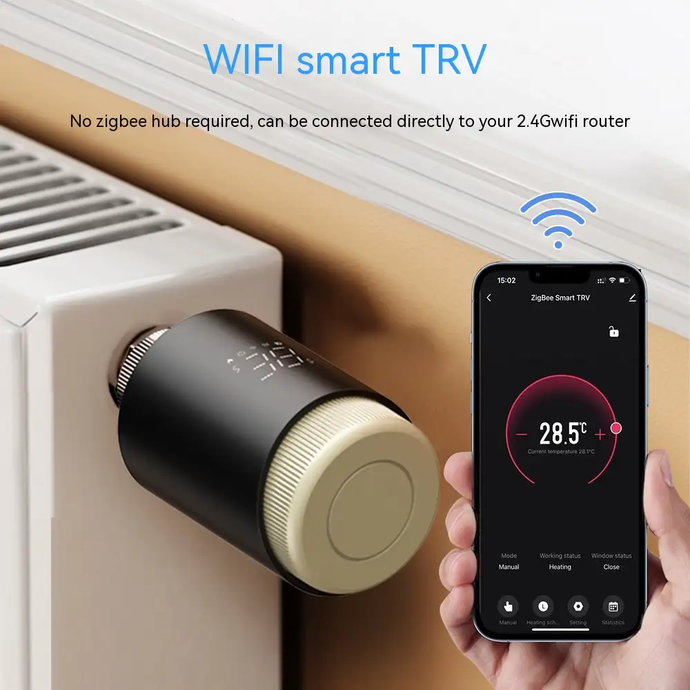 Graffiti Wifi Thermostatic Valve Mobile App Remote Control Smart Temperature Controller