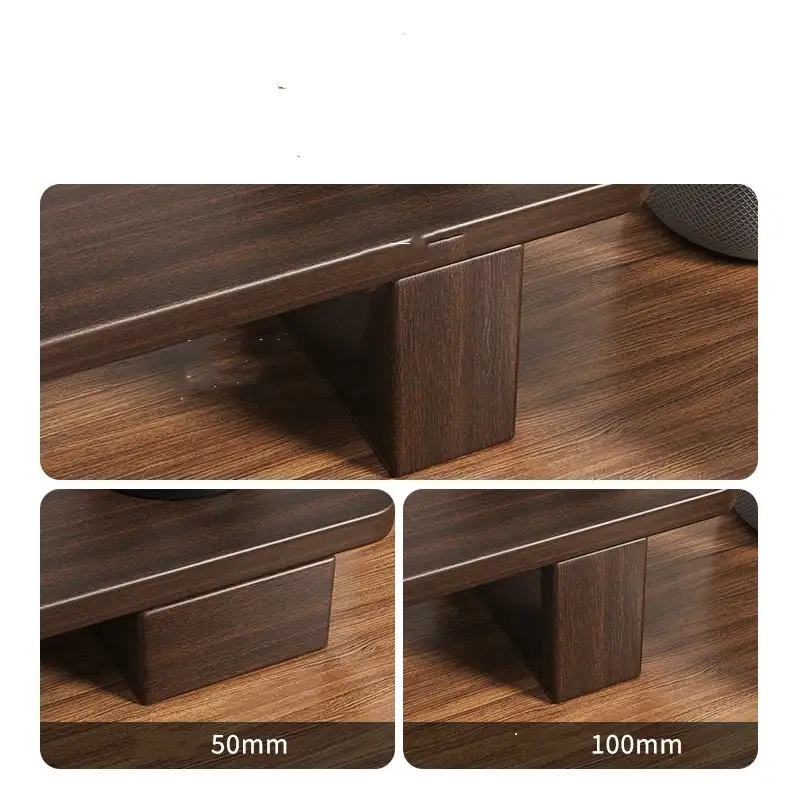 Computer Monitor Heightening Frame Office Desktop Shelf Shelving Solid Wood Storage Bracket