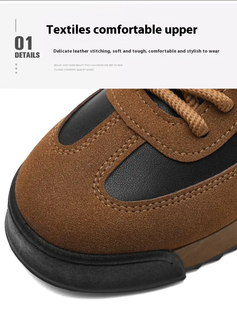 Plus Size Men's Casual Leather Waterproof Flat Shoes