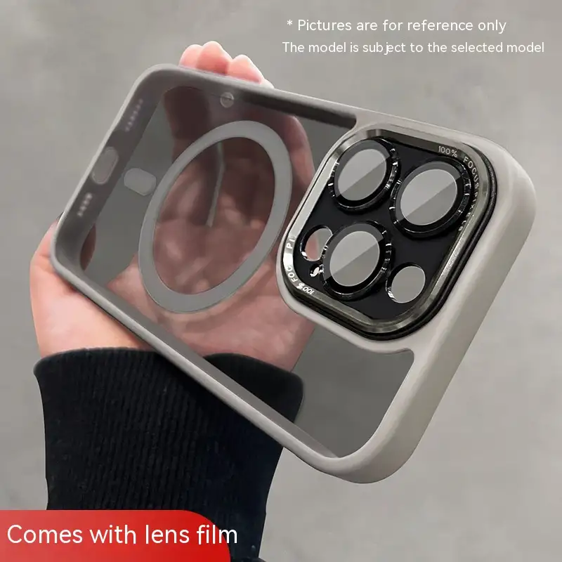 Magnetic Phone Case Comes With Lens Protector Transparent Drop-resistant