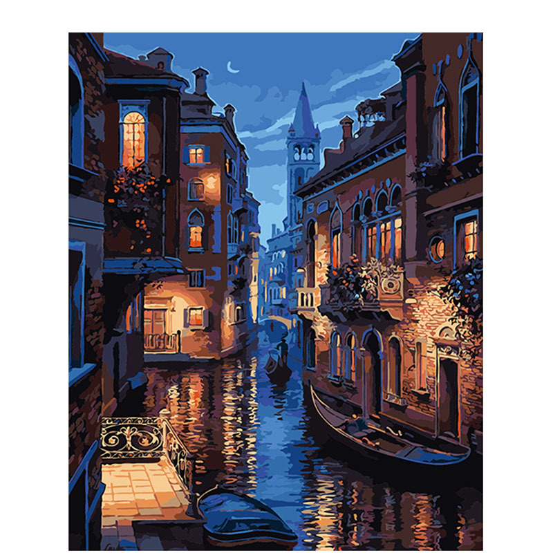 40x50cm Frameless Bag-180 Venice Night View