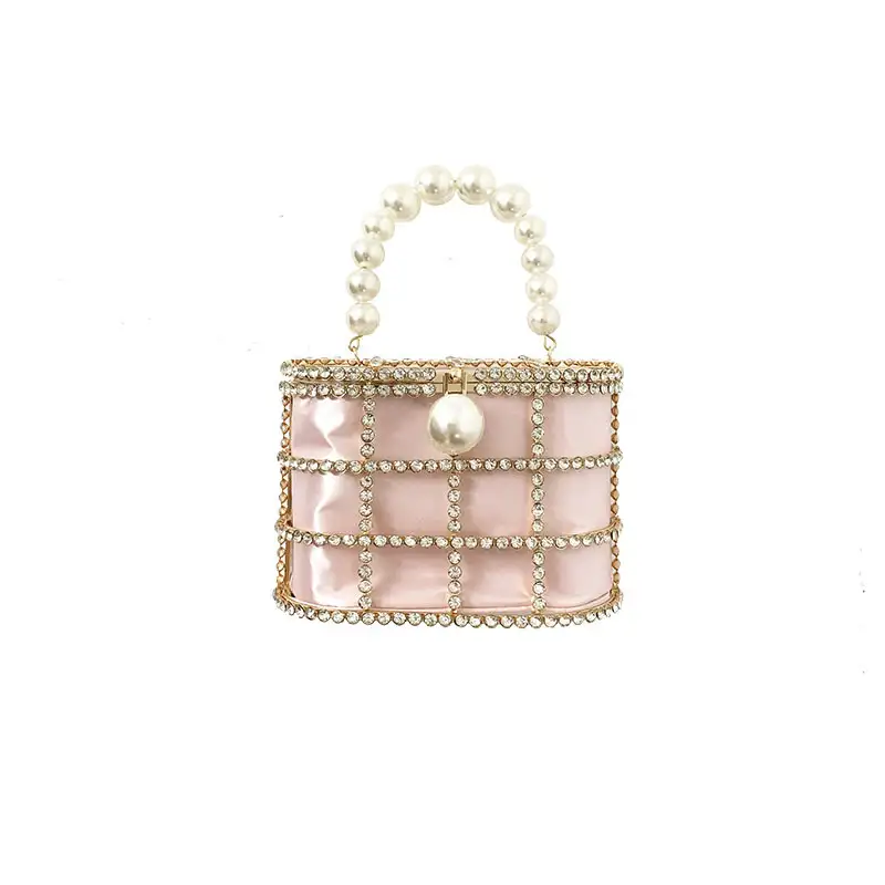 Women's Fashion Casual Pearl Bucket Dinner Bag