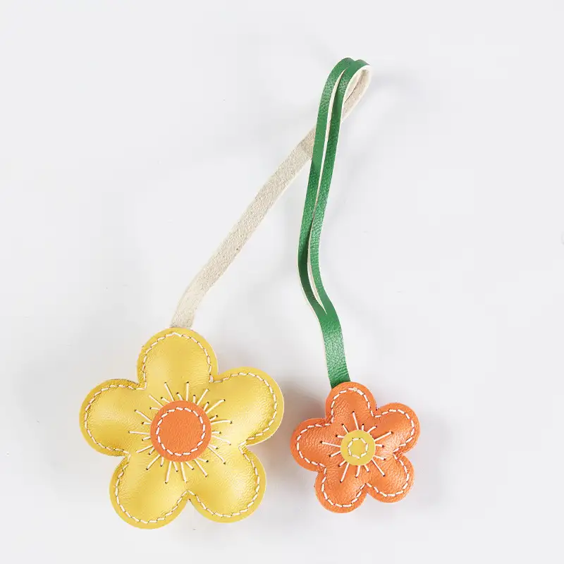 Two-color Flower Pendant Keychain Handmade DIY Material Package