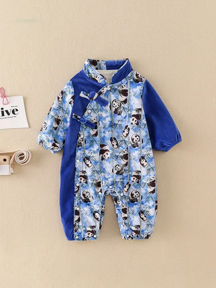 Children's Clothing Hanfu Baby Jumpsuit Long-sleeve Jumpsuit Chinese Style