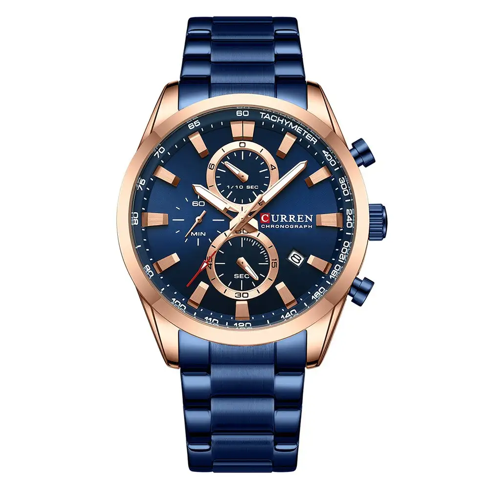 Men's Steel Belt Six-pin Chronograph Quartz Watch