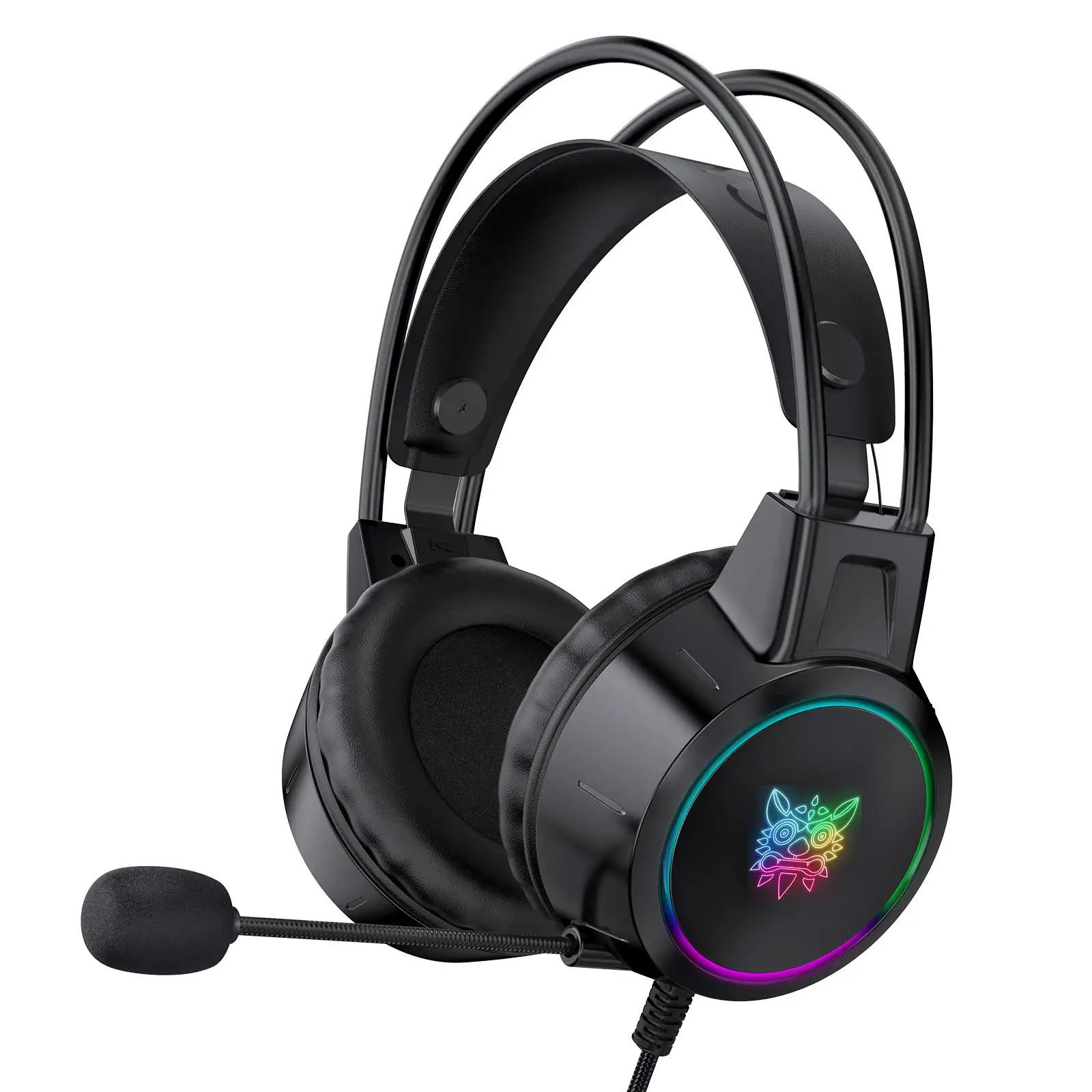 Game Earphone Headset E-sports Wired Computer RGB Luminous