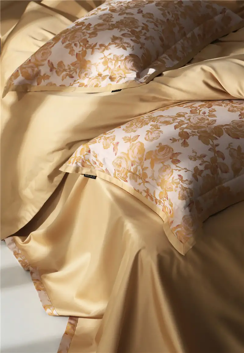 American Retro Style Long-staple Cotton Yarn-dyed Four-piece Jacquard Beddings