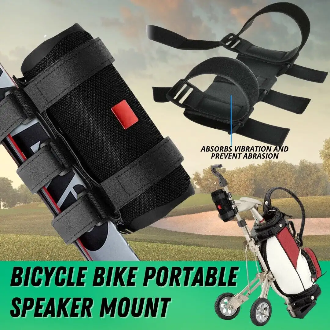 Bluetooth Speaker Mount Bike Adjustable Strap Accessories For Golf Cart Bicycle